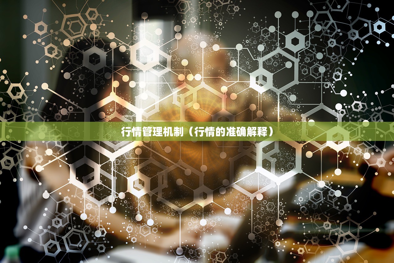 行情管理机制(行情的准确解释) 行情管理机制(行情的准确解释)